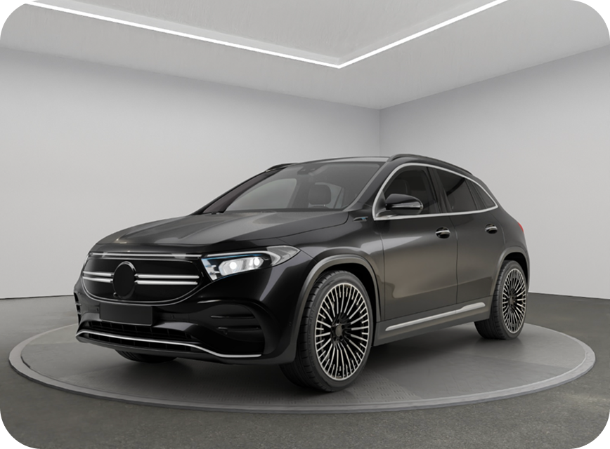 Studio Setup — Cove · LED strip preview with a vehicle placed into the scene